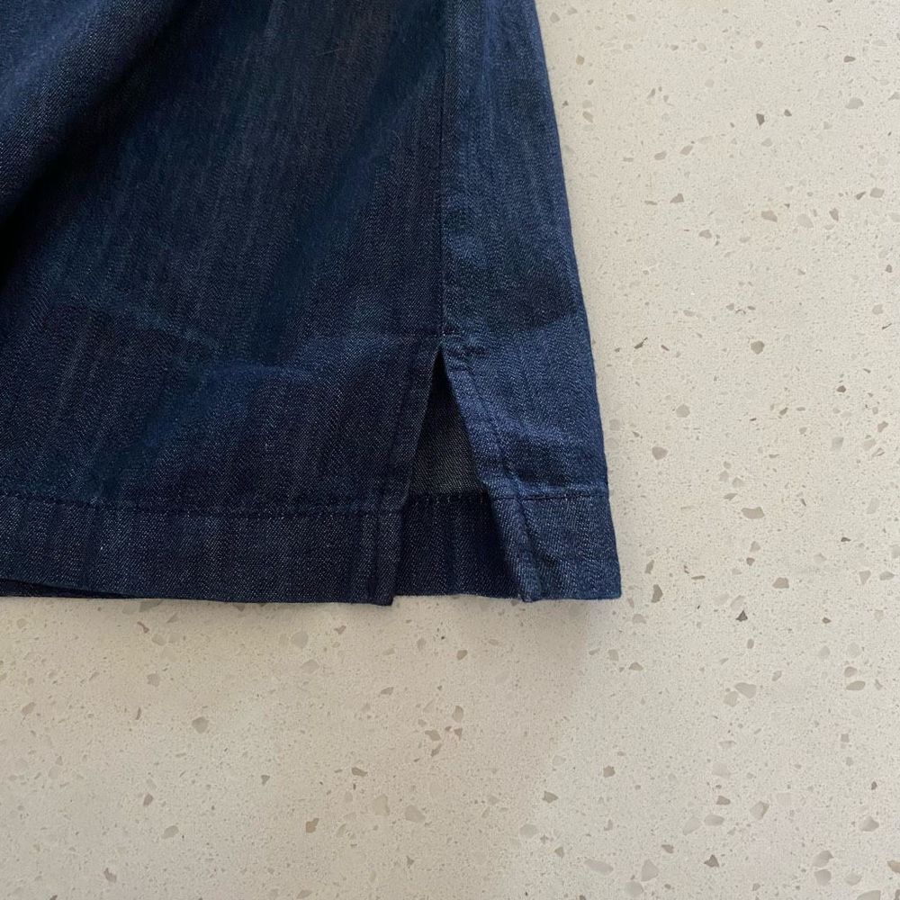 Allison Daily Size 14 Denim Zip Up Chambray Denim Shirt - Picture 9 of 10